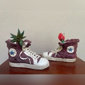 Vintage Distressed Ceramic Converse High Tops